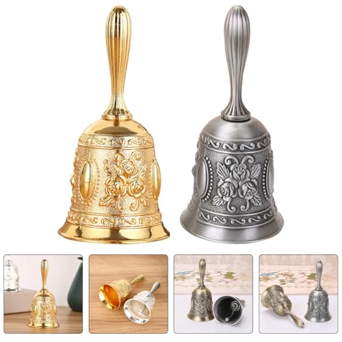 Clochette pour restaurant et bureau scolaire style européen lot de 2