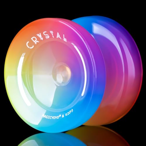 Image of MAGICYOYO K2 Pack of 2 Dual Purpose Yoyos for Kids (Black+Blue Pink Yellow) | Responsive Yoyo for Kids Beginner + Unresponsive Yoyo for Adults with Professional Bearing Kit for Adults+12 Strings+2 Bags