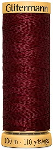 100% Natural Cotton Thread by Gutermann for Sewing and Quilting - 100m Spools - Colour Number WHT - 1 x 100m Spool