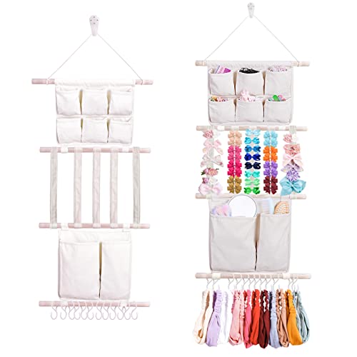 OOSAKU Headbands Holder for Girls Baby Hair Accessories Organizer Storage Wall Hanging Decor for Toddler Girls Room Wall Door Closet Hair Bows Organizer