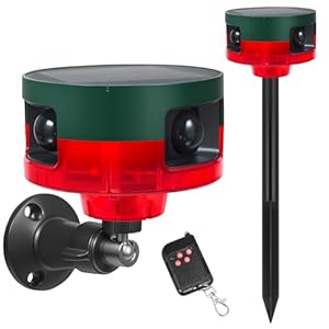 Solar Indoor&Outdoor 360° Motion Sensor Alarm- Outdoor Motion Sensor Alarm with Custom Recording, Dual Modes for Home, Farm, Pond, and Orchard Security