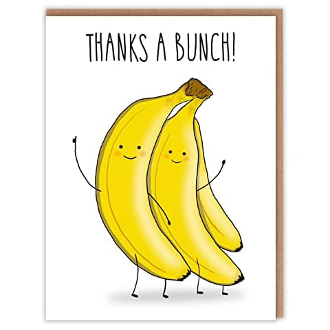 Funny Thank You Card - 'Thanks a Bunch' - Cute Funny Heartfelt Thankyou Card For Any Occasion - For Teacher - For Wedding Guest - For Someone Who Has Been There For You Cover