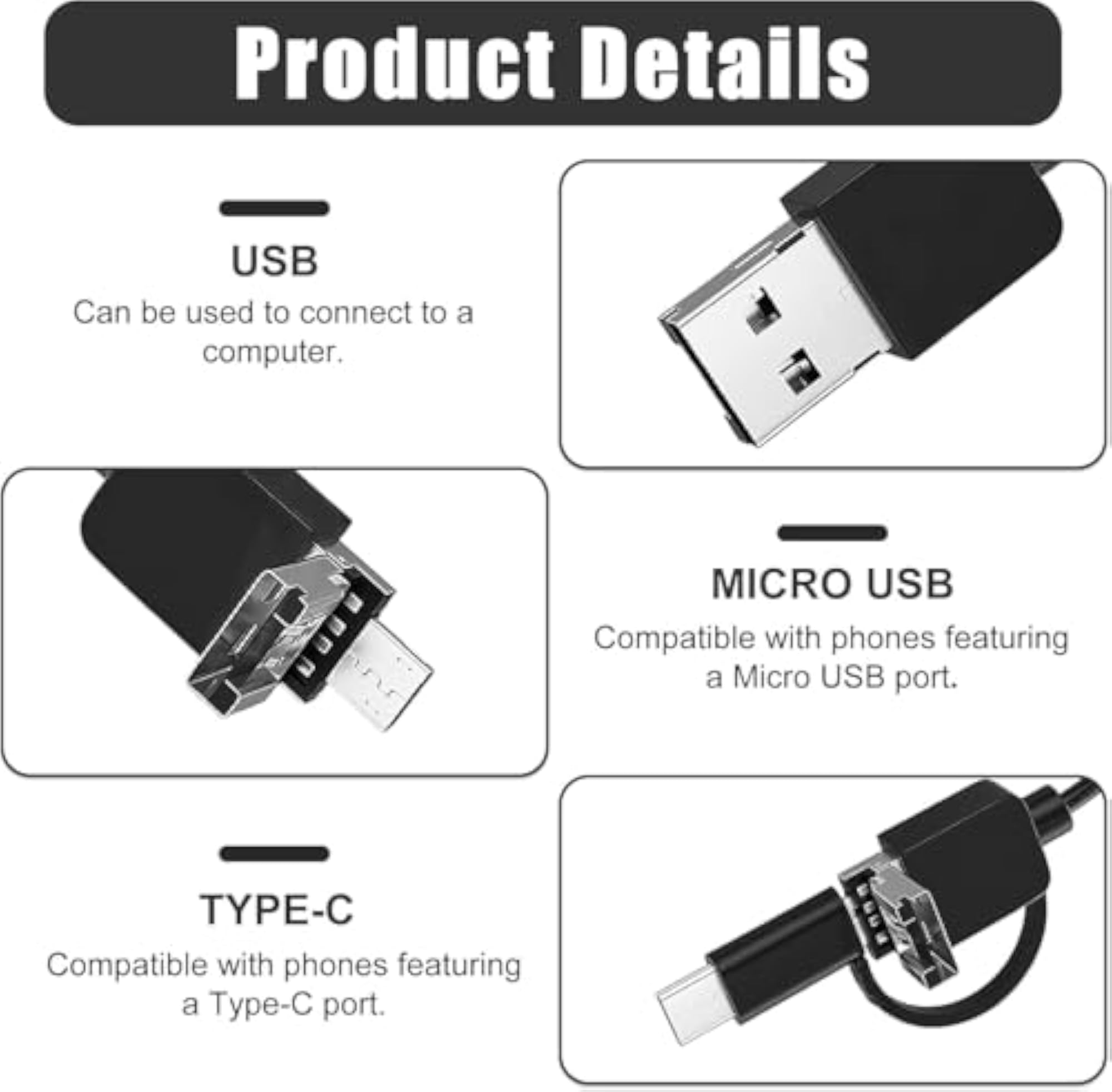 Endoscope Camera with Light, 1280P HD Borescope