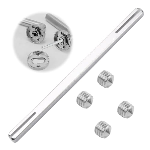 Vierkantstift 8mm x150mm für Türklinke, Drückerstift Eisen-Vierkantstift 8mm für Drückergarnituren und Türgriffe, Drücker-Vierkant aus Gehärteten Stahl für Türschloss Innentür, mit 4 Stk. M6 Schraube