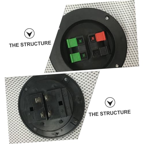 Conector de terminal de altavoz de 4 piezas negro accesorio práctico para cajas acústicas 4