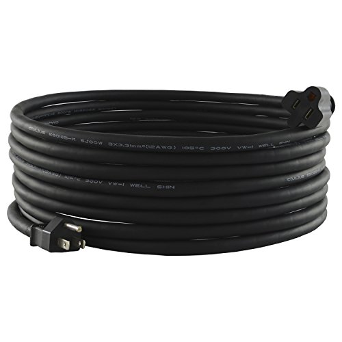 Conntek RU515PR-050 15Amp NEMA 5-15P to NEMA 5-15R Anti-Weather, Oils, Acids and Chemicals Rubber Extension Cord, 50-Foot