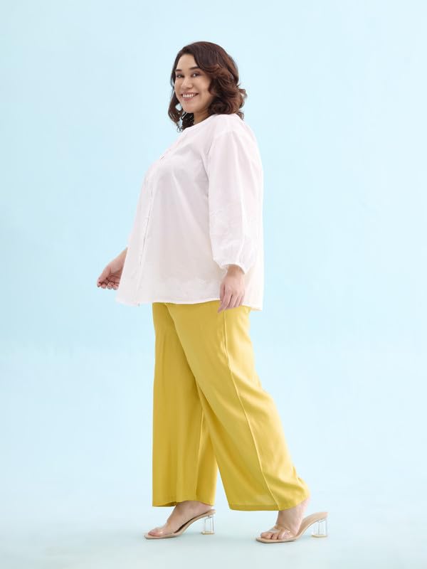 Image of GO COLORS Soft Viscose Basic Palazzo Full Length for Women| Breathable, Mid Rise, Relaxed Fit