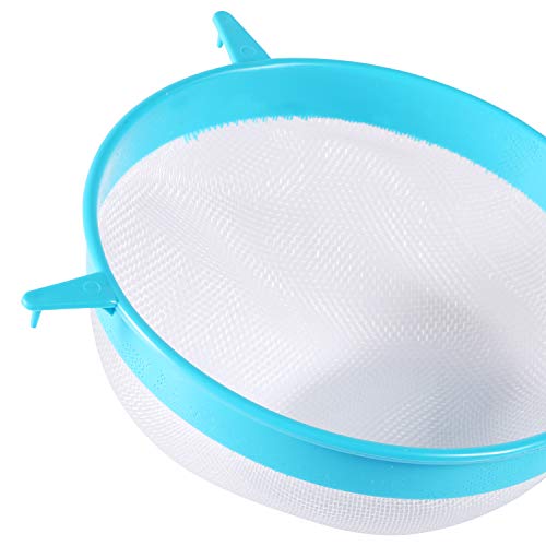 Benbo 4Pcs Plastic Mesh Strainer Colander Set, Food Soy Milk Flour Sieve Long Handle Icing Sugar Sifters Fine Strainer Tea Filter And 2 Pcs Silicone Foldable Funnel For Kitchen #TOP4
