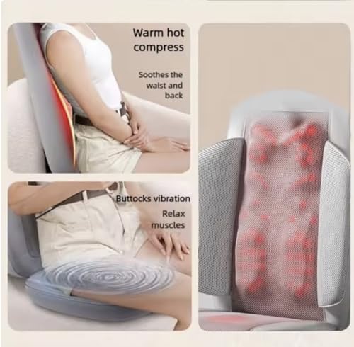 Image of BLYNK Shiatsu Back Massager for Full Body Pain Relief with Heat | 2D /3D Kneading Massage Chair Pad for Neck, Shoulder, Back, Waist, Hips, Legs & Foot | Electric Multipurpose Massage Cushion