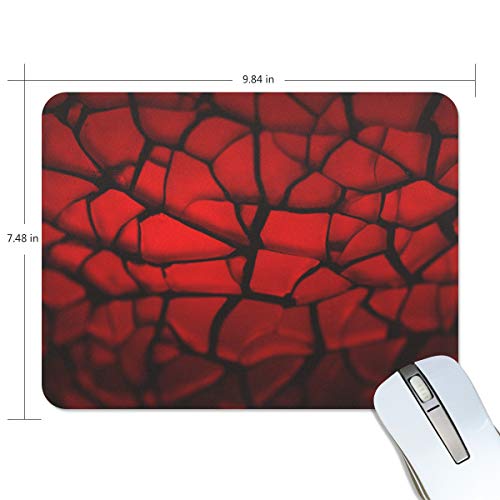 Preisvergleich Produktbild MONTOJ Gaming Mauspad Rot Split Tiles Computer Tastatur Mauspad, wasserabweisend, rutschfeste Unterseite, ideal für Gaming und Arbeiten