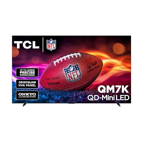 Image of TCL 115-Inch QM7K QLED 4K Smart QD-Mini LED TV with Google TV (115QM7K, 2025 Model) Dolby Vision IQ, Dolby Atmos, HDR, Game Accelerator up to 288Hz, Voice Remote, Compatible with Alexa