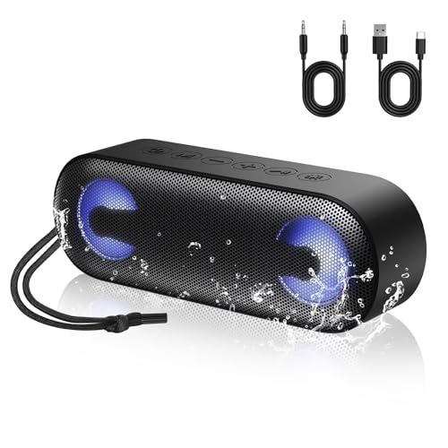 �y20W�o�́EDSP�d�ቹ�E�R���p�N�g�݌v�zBluetooth�X�s�[�J�[ IPX7�h�� �|�[�^�u�� ���C�����X�X�s�[�J�[ �����^�тɕ֗��ȃX�g���b�v�t�� RGB���C�g���� TWS�Ή� �ő�24���ԘA���Đ� Type-C�[�d microSD�Ή� �����C �A�E