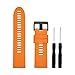 Garrulax Cinturino di ricambio in morbido silicone da 26 mm per Fenix 5X/Fenix 5X Plus/Fenix 6X/Fenix 6X Pro/Fenix 3/Fenix 3 HR (26 mm, arancione)