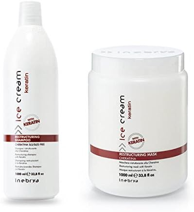 Inebrya Ice Cream Keratin Shampoo & Mask Set 1000ML