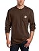 Carhartt Men's Workwear Pocket Long Sleeve T-Shirt Midweight Jersey Original Fit K126,Dark Brown,X-Large