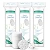 Premium Cotton Rounds for Face, 300 Count Makeup Remover Pads, 100% Pure & Natural Facial Cleansing Round Pads, Hypoallergenic, Lint-Free