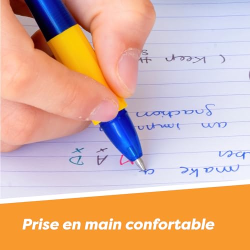 Stylos-bille effaçables BIC Illusion rechargeables de pointe moyenne 0,7 mm - 6