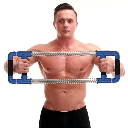 GoFitness Barra Push Down - Extensor de Pecho - Equipo de Entrenamiento en Casa para Pecho, Brazos, Hombros, Abdominales y Espalda - Aparatos de Ejercicio Resorte para Casa o de Viaje