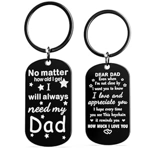 Regalos navideños para papá, regalos del día del padre de hija e hijo, llavero sentimental regalos significativos para papá de niños, ideas de regalo de cumpleaños, Navidad, Acción de Gracias