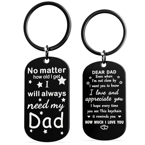 DDTEAN Father's Day Gifts for Dad from Daughter Son Wife, Sentimental Keychain Meaningful Gifts for...