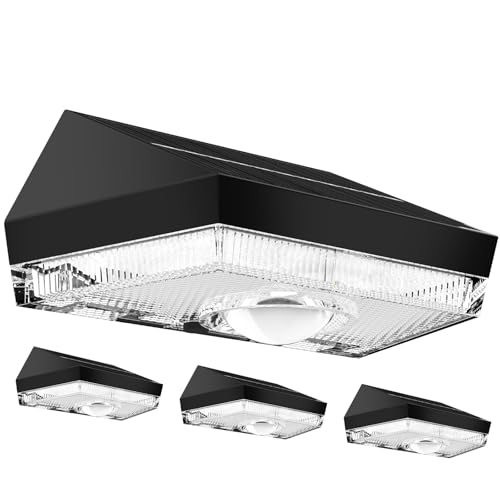 DERAYSION Solarlampen Für Außen Wasserdicht IP65,4 Stück Warmweiß Solarlampen für Außen Garten,LED-Zaunleuchte mit 3000 ...