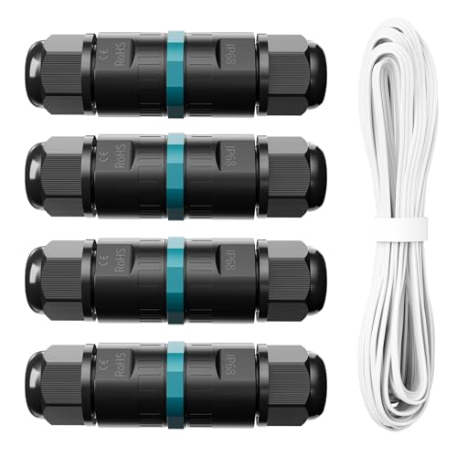 addlon Permanent Outdoor Lights Wire Connector & 20FT Extension Cable