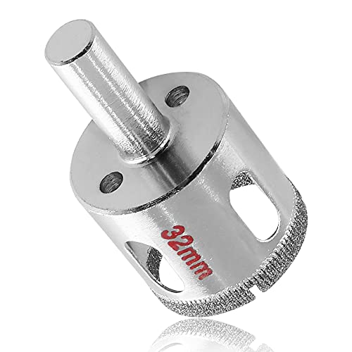 Image of Luomorgo 32mm Diamond Hole Saw Diamond Drill Bits, 2Pcs | 1.1 inch Cutting Depth, For Glass Ceramic Marble, For Porcelain Tile Granite, For Quartz Gemstone