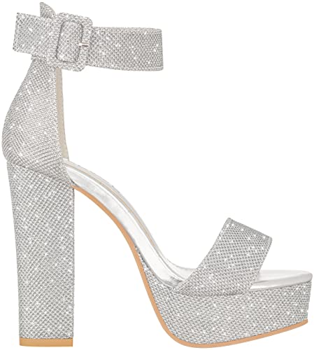 ILLUDE Women's High Heel Platform Sandals Ankle Strap Chunky Heel Sexy Party Heeled Sandals – Darling2