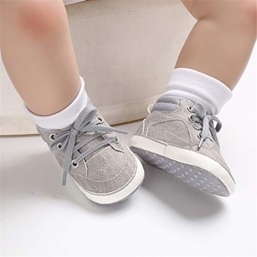 Image of CENCIRILY Baby Boys Girls High Top Sneakers Soft Soles Anti Skid Infant Ankle Shoes Toddler Prewalker First Walking Crib Shoes