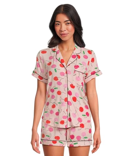 Image of kate spade new york Short Sleeve Knit Shorty Pj Set