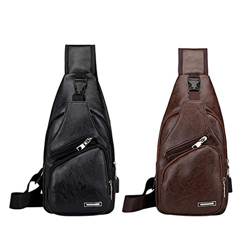 #N/a 2 Unidades Bolsa de Couro para Viagem Bolsa Mensageiro de Ombro Bolsa Crossbody Ao Ar Livre