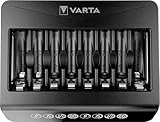 VARTA Akku Ladegerät, Batterieladegerät für wiederaufladbare AA/AAA, bis zu 8 Akku, LCD Multi Charger+, Einzelschachtladung, unbestückt