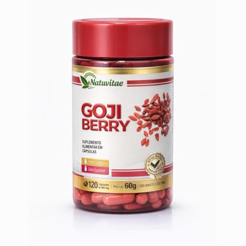 Natuvitae Goji Berry Extrato Puro 500mg 120 Cápsulas Suplemento Alimentar