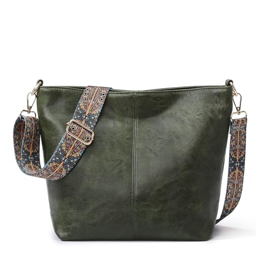 Skyearman Sac Bandoulière Femme Moyen Sac a Main Femmes Bandoulieres en Cuir PU Sac a Main Femme avec Large Sangle pour Voyage Quotidien Travail École...