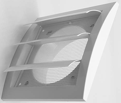 White Exhaust Hood Vent 4'' Inch with Built-in Pest Guard Screen and Flange, Air Vent Cover, HVAC Exhaust Vent Duct Cover, Exhaust Cap - Image 3