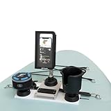 NORTHERN LITES SUP Angler Universal Removable Paddle Board Fishing Accessories Mount with Waterproof Bluetooth Speaker and Phone Case, and Cup Holder