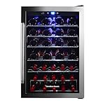 Hamilton Beach HBWF4303, 43-Bottle Wine Cooler Fridge Cellar with Curved Wire Shelves, Digital Control, Mirror Finish - Image 2