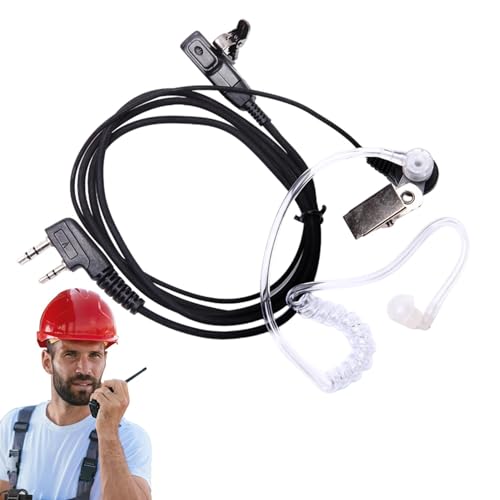 トランシーバーイヤホン、トランシーバーヘッドフォン | マイク付きラジオイヤホン - 秘密音響管、ハンドヘルドセキュリティトランシーバーアクセサリー用トランシーバーイヤホン