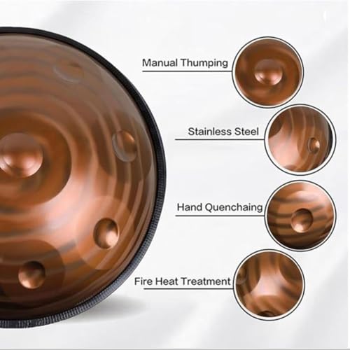 Set de handpan acero 22 pulg 9 notas tono D menor miniatura 2