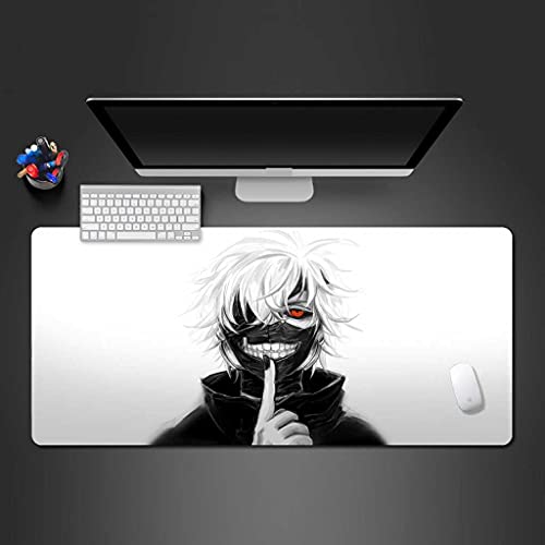 Tapis de souris XXL Anime Skeleton Boy 90x40 cm antidérapant pour setup gaming
