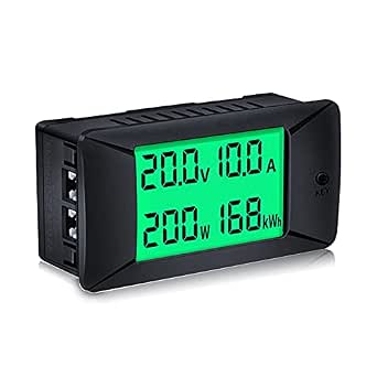 DC 0-300V 100A Digital Battery Monitor with Built-in Shunt and LCD Display