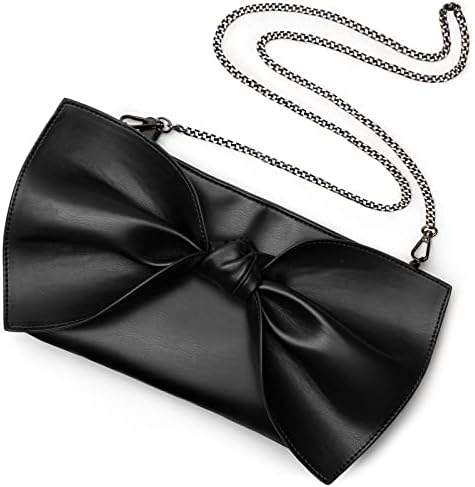 Before & Ever Oversized Wristlet Clutch Purses - Womens Evening Purse - Little Black Crossbody Bags for Women - Women's Crossbody Handbags - Vegan Leather Envelope Hand bag Wrist Wallet Purse