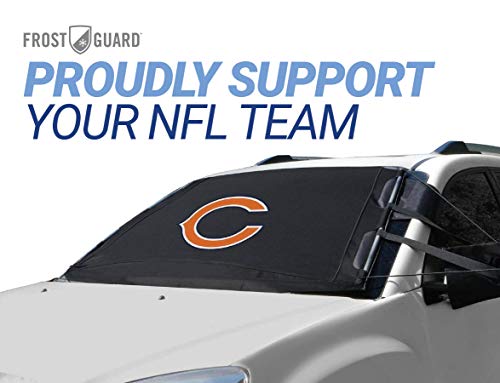 NFL Frost Guard Windshield Cover for Ice and Snow, Chicago Bears | Standard Size Car Windshield Frost Cover with Side Mirror Covers | Fits Most Cars, Sedans, Small Trucks, SUVs – 60 x 40 Inches - Thumbnail 5