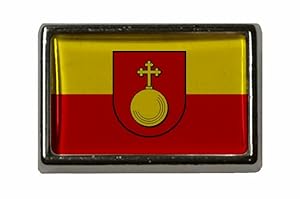 U24 Untergruppenbach Flaggenpin Gelb-Rot Wappen Anstecker