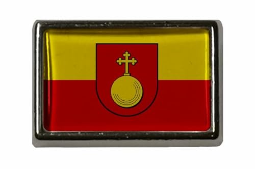 U24 Untergruppenbach Flaggenpin Gelb-Rot Wappen Anstecker