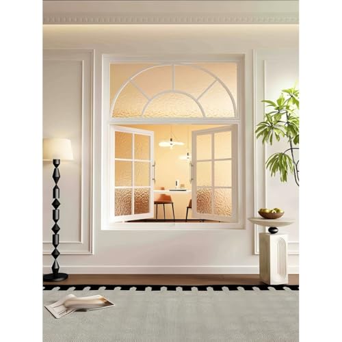 Ventanas abatibles, diseño de vidrio de doble apertura para cocinas y puestos de concesión, estilo de montaje empotrado