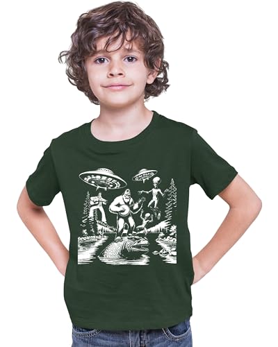 Go All Out Bigfoot Elvis Loch Ness Monster Alien UFO Jam Session Mens Women Youth T-Shirt