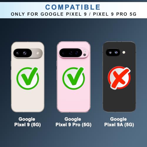 Image of CEDO Magnetic Cover for Google Pixel 9 /Pixel 9 Pro | Compatible with MagSafe Wireless Charging | Matte Black Case Designed with Magnetic Lock Shockproof Edge Protection Backcover (Translucent Black)