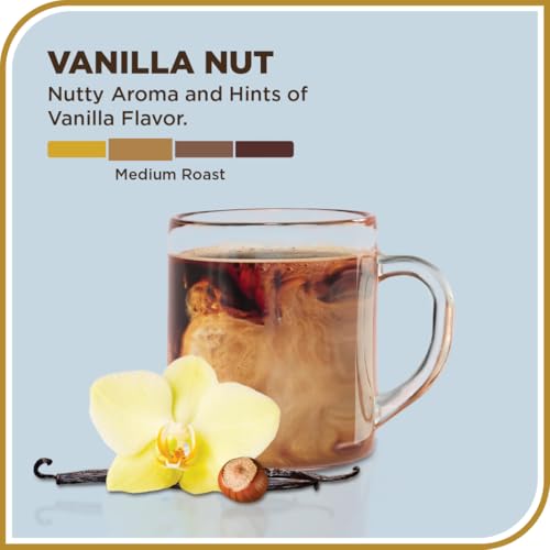 Don Francisco's Vanilla Nut Whole Bean Coffee, Medium Roast – Flavored 100% Arabica, 20 oz Bag, Premium Coffee for Drip, Pour Over & French Press