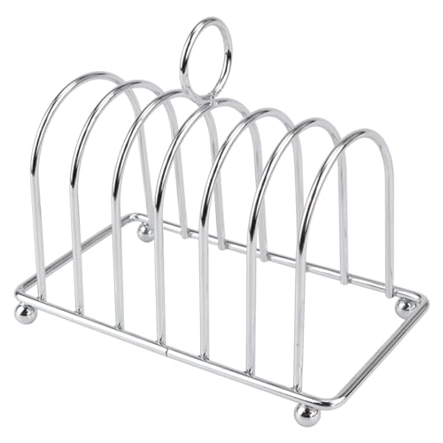 Toast Rack Stainless Steel Toast Holder Stand with Ball Feet and Loop Carry Handle Bakeware Grid Cooling Racks for Buffet Breakfast Lunch Dinner